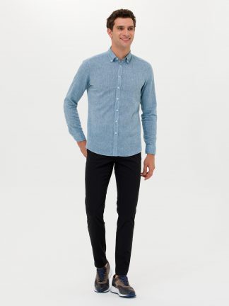 شلوار کتان مردانه مشکی کاشارل