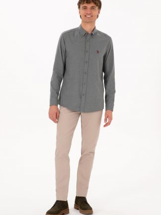 شلوار کتان مردانه بژ یو اس پولو