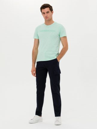 شلوار کتان مردانه سرمه ای کاشارل