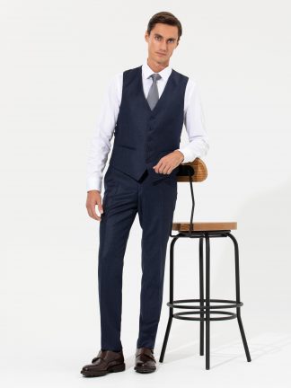 شلوار پارچه ای مردانه سرمه ای کاشارل