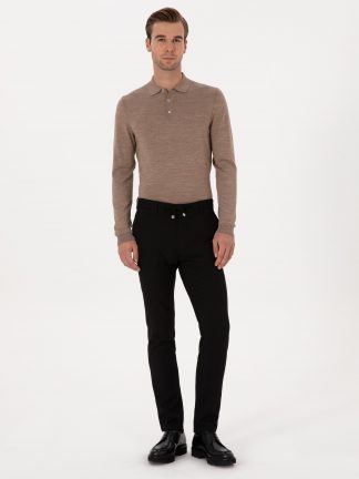 شلوار کتان مردانه مشکی کاشارل