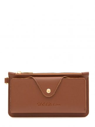 کیف پول زنانه قهوه ای یو اس پولو