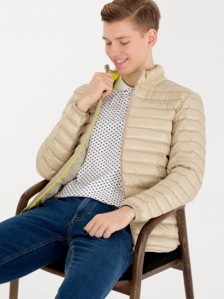 کاپشن مردانه طوسی یو اس پولو