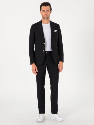 شلوار کتان مردانه مشکی کاشارل