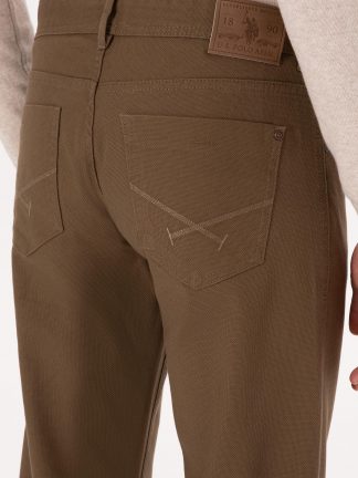 شلوار کتان مردانه خاکی روشن یو اس پولو