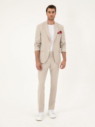 کت و شلوار مردانه بژ پیرکاردین