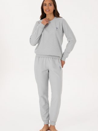 لباس راحتی زنانه خاکی ملانژ یو اس پولو