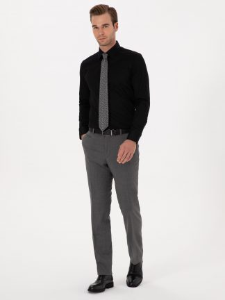 پیراهن رسمی مردانه مشکی کاشارل