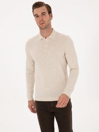 پلیور مردانه بژ کاشارل