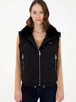 جلیقه زنانه مشکی یو اس پولو