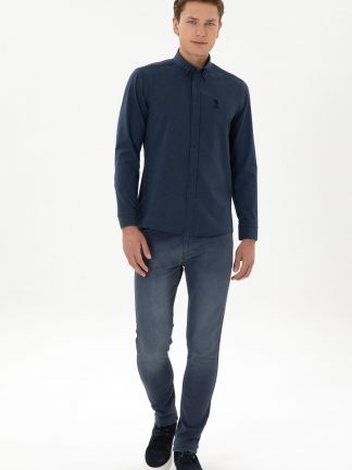 پیراهن مردانه سرمه ای یو اس پولو