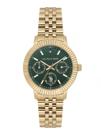 ساعت مچی زنانه طلایی یو اس پولو