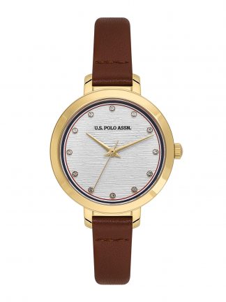 ساعت مچی زنانه قهوه ای یو اس پولو