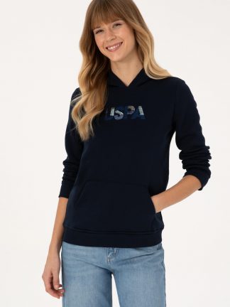 هودی زنانه سرمه ای یو اس پولو