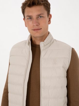 جلیقه مردانه طوسی یو اس پولو