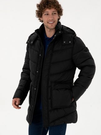 کاپشن مردانه مشکی یو اس پولو