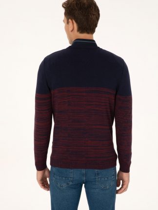 پلیور مردانه سرمه ای یو اس پولو