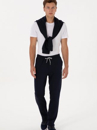 شلوار راحتی مردانه سرمه ای یو اس پولو