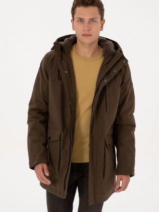 کاپشن مردانه خاکی روشن یو اس پولو