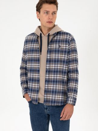 پیراهن مردانه آبی لاجوردی روشن یو اس پولو