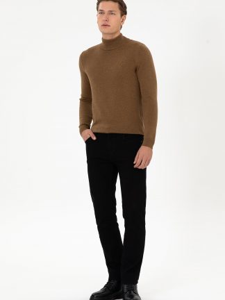 پلیور مردانه خاکی ملانژ یو اس پولو