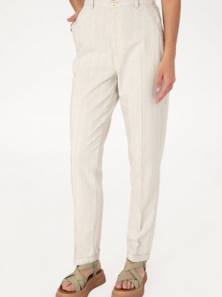 شلوار کتان زنانه آبی فیروزه ای یو اس پولو