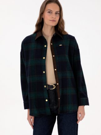 شومیز زنانه سبز تیره یو اس پولو