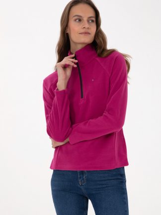 سویشرت زنانه صورتی روشن یو اس پولو