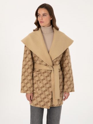 پالتو زنانه بژ پیرکاردین