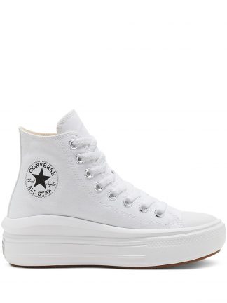 کفش کتانی ساق بلند زنانه سفید مدل CHUCK TAYLOR ALL STAR MOV کانورس تصویر ۱