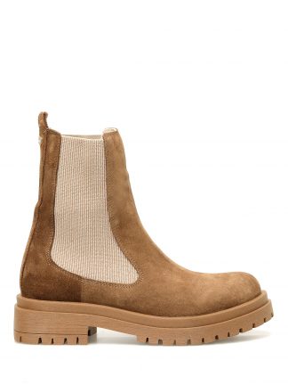 نیم بوت چلسی زنانه قهوه ای دو طرف کش مدل CAPİTAL 3PR اینجی تصویر ۱