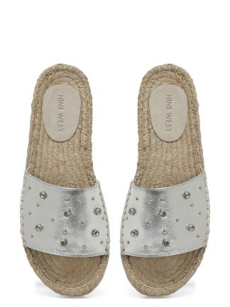 دمپایی زنانه نقره ای مدل CICORE 4FX ناین وست تصویر ۱