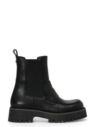 نیم بوت چلسی زنانه مشکی مدل ERNA 4PR ناین وست تصویر ۱