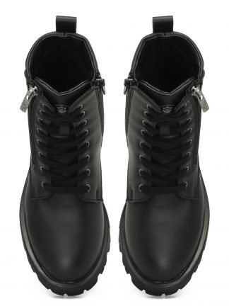 نیم بوت ارتشی زنانه مشکی زیپدار مدل HANNAH 4PR لامبرجک تصویر ۱