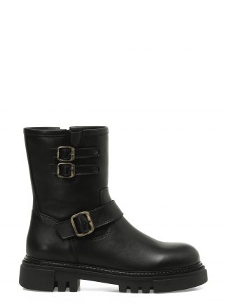 نیم بوت بایکر زنانه مشکی مدل CAFYE 4PR ناین وست تصویر ۱