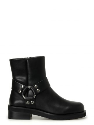 نیم بوت تخت زنانه مشکی زیپدار مدل LOWA 4PR اینجی تصویر ۱