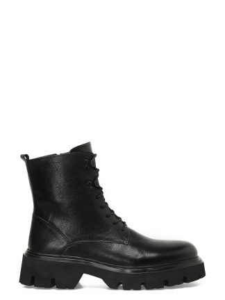 نیم بوت ارتشی مردانه مشکی زیپدار مدل DOBA 4PR اینجی تصویر ۱