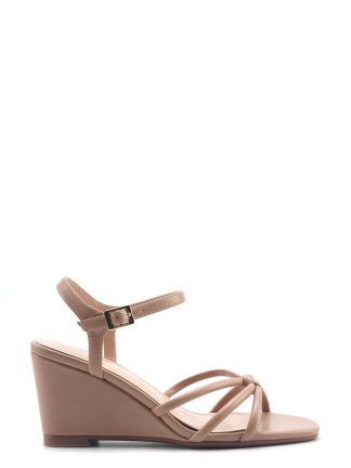 صندل لژ دار زنانه بژ مدل JORGIA 5FX ناین وست تصویر ۱