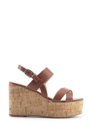 صندل لژ دار زنانه قهوه ای مدل MONSA 5FX ناین وست تصویر ۱