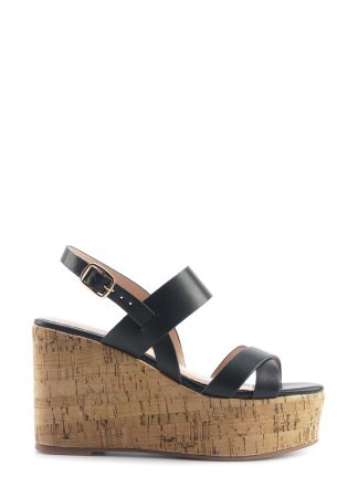 صندل لژ دار زنانه مشکی مدل MONSA 5FX ناین وست تصویر ۱