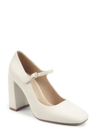 کفش پاشنه دار زنانه سفید مدل EDGAR 5PR ناین وست تصویر ۱