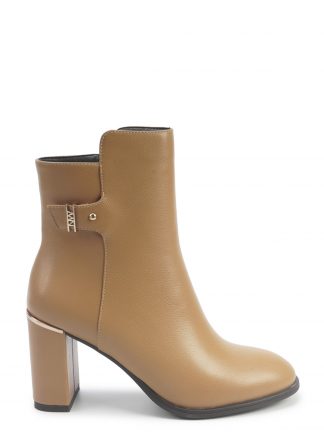 نیم بوت پاشنه دار زنانه شتری مدل OLIVIER 5PR ناین وست تصویر ۱