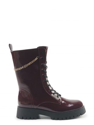 نیم بوت ارتشی زنانه زرشکی مدل GREGA 5PR ناین وست تصویر ۱