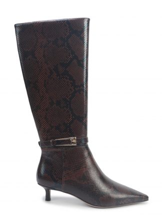 بوت پاشنه دار زنانه قهوه ای مدل SHONDA4 5PR ناین وست تصویر ۱