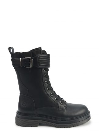 نیم بوت ارتشی زنانه مشکی سگک دار مدل SIENNA 5PR لامبرجک تصویر ۱