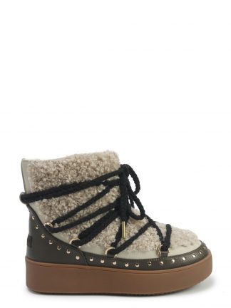 نیم بوت برفی زنانه بژ مدل FULINA 5PR ناین وست تصویر ۱