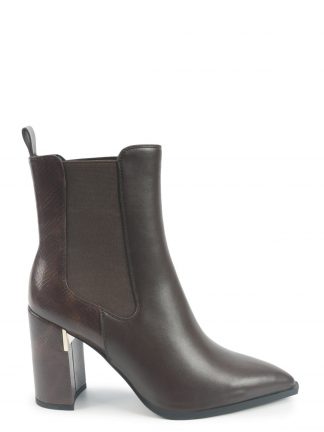 نیم بوت پاشنه دار زنانه قهوه ای مدل FABIOLA 5PR ناین وست تصویر ۱