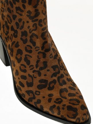 نیم بوت پاشنه دار زنانه پلنگی مدل VENIZE5 5PR ناین وست تصویر ۱