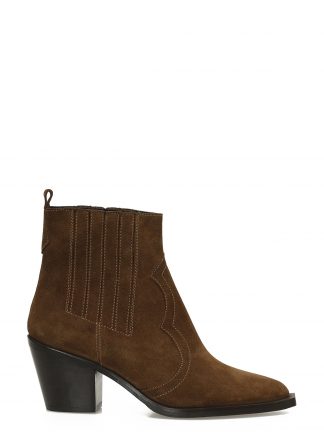 نیم بوت پاشنه دار زنانه قهوه ای مدل VILLA2 5PR ناین وست تصویر ۱