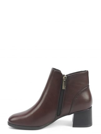 نیم بوت پاشنه دار زنانه قهوه ای زیپدار مدل STAR 5PR اینجی تصویر ۱